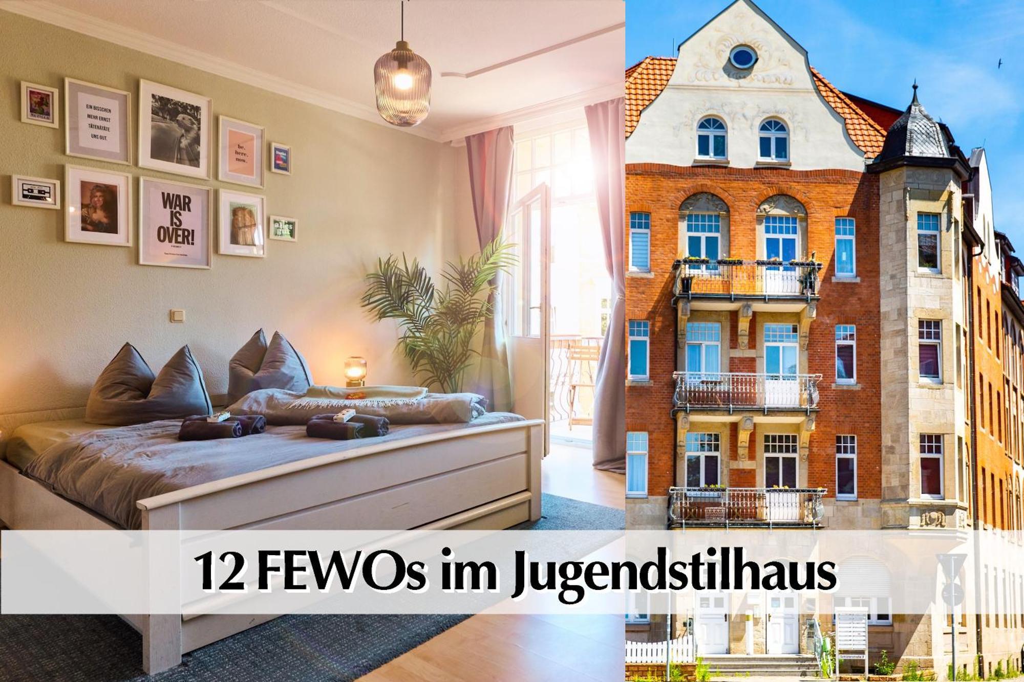 12 Fewos Im Jugendstilhaus Mit Aufzug, Terrasse, Kingsize-Bett, Smart-Tv, Etc Erfurt Exteriör bild