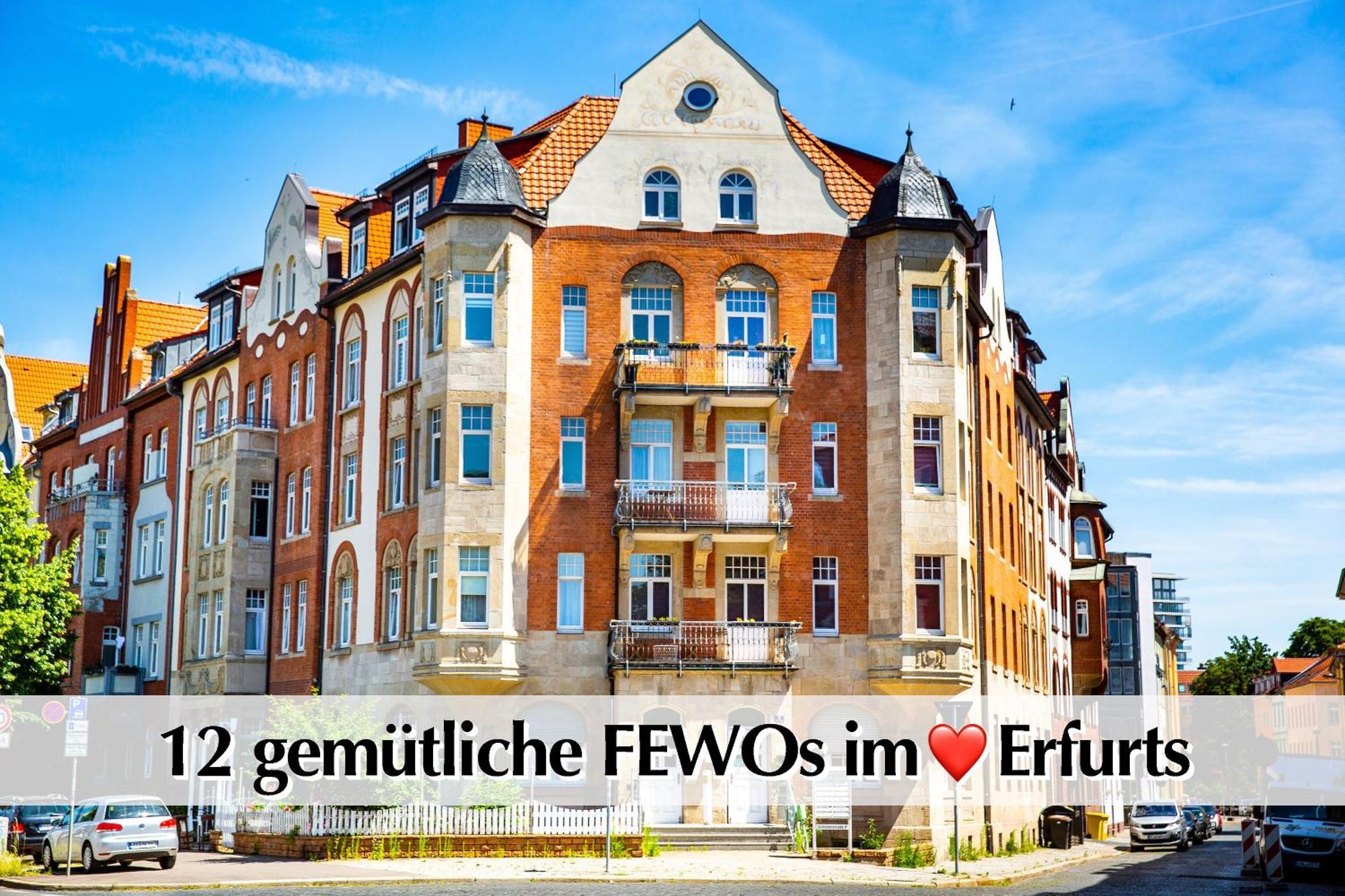 12 Fewos Im Jugendstilhaus Mit Aufzug, Terrasse, Kingsize-Bett, Smart-Tv, Etc Erfurt Exteriör bild