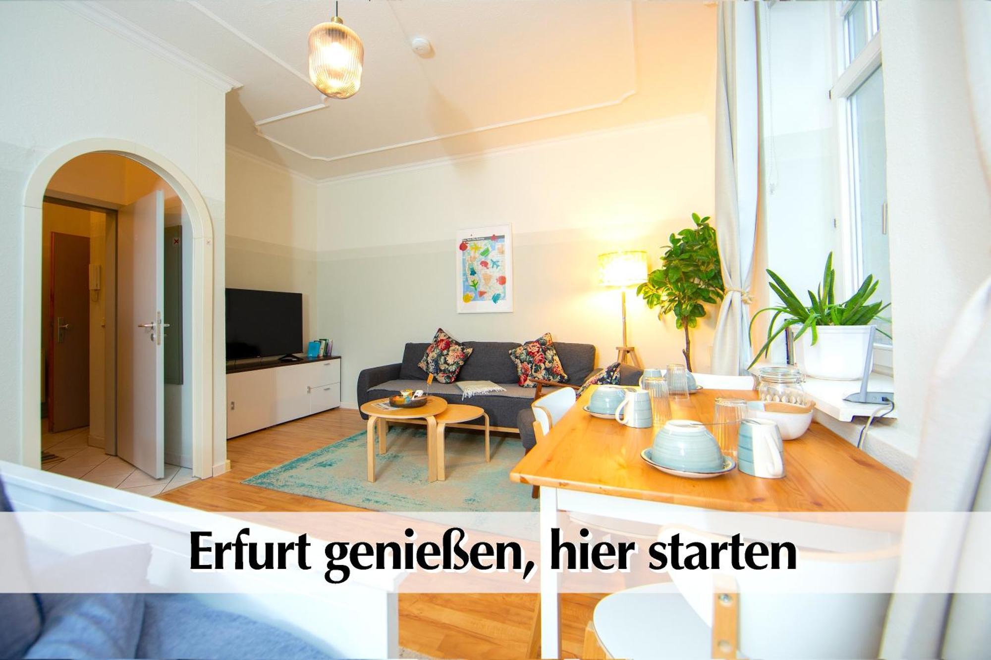 12 Fewos Im Jugendstilhaus Mit Aufzug, Terrasse, Kingsize-Bett, Smart-Tv, Etc Erfurt Rum bild