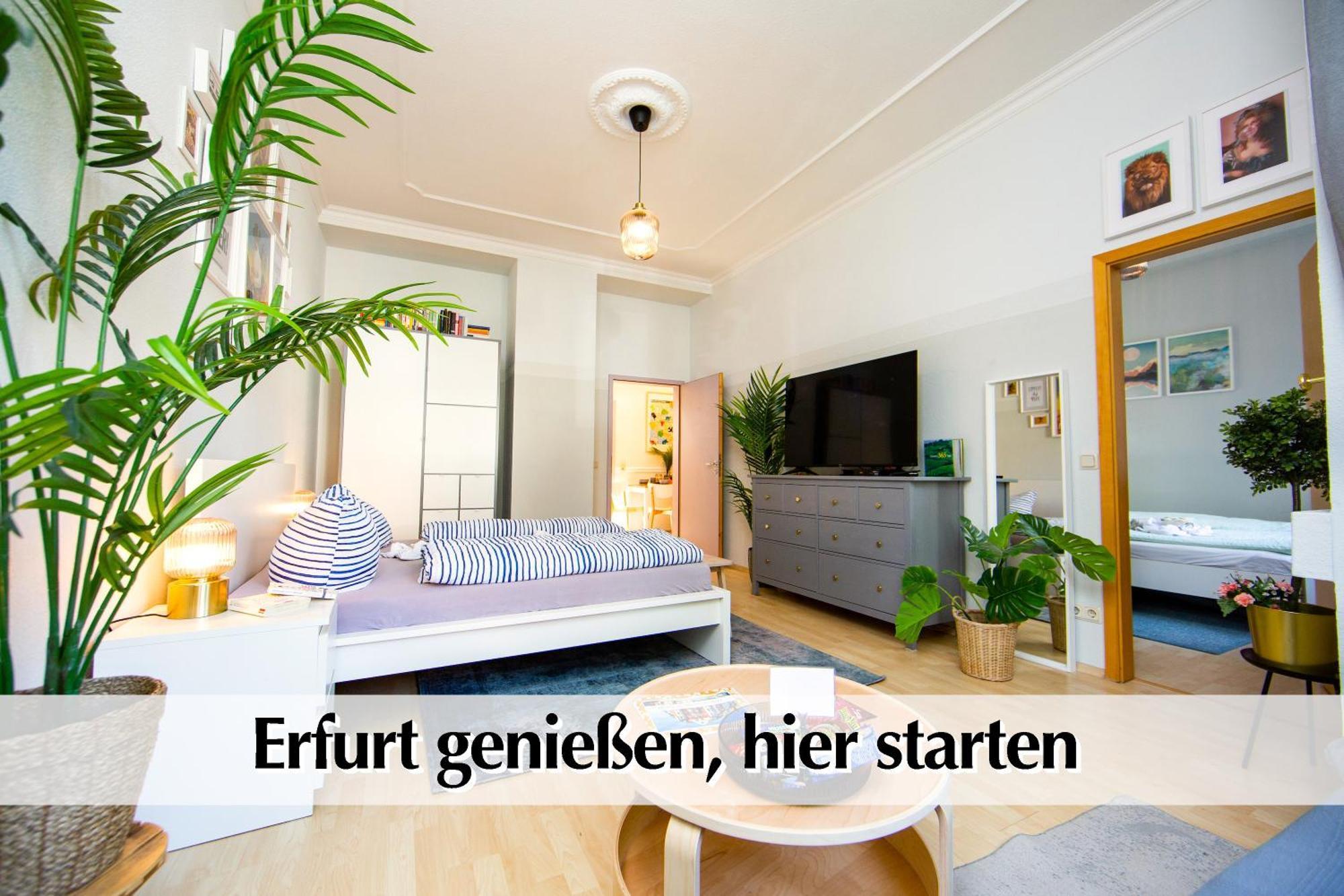 12 Fewos Im Jugendstilhaus Mit Aufzug, Terrasse, Kingsize-Bett, Smart-Tv, Etc Erfurt Rum bild